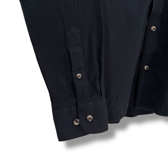 NWT Travis Mathew Mens Sz S Cloud Flannel Button Up Long Sleeve Shirt Black $140 - Picture 10 of 11